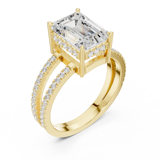 Emerlora Split Diamond Ring