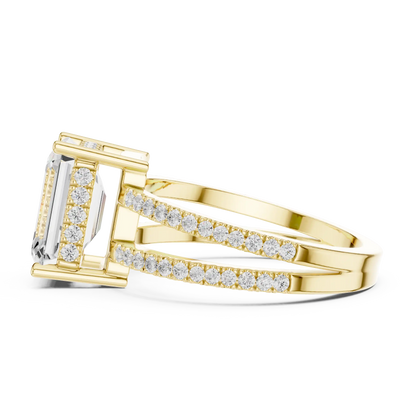 Emerlora Split Diamond Ring