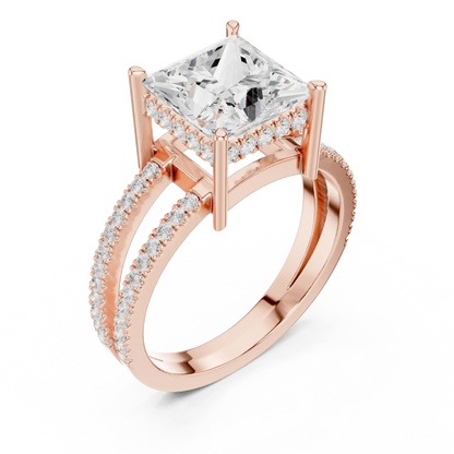 Duetta Rift Diamond Ring