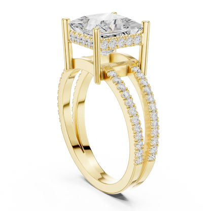 Duetta Rift Diamond Ring