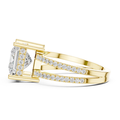Duetta Rift Diamond Ring