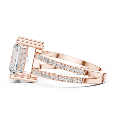 Gallery Split Diamond Ring