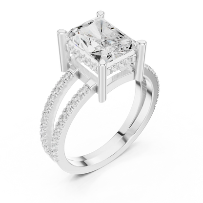 Gallery Split Diamond Ring