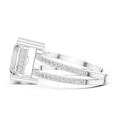 Gallery Split Diamond Ring