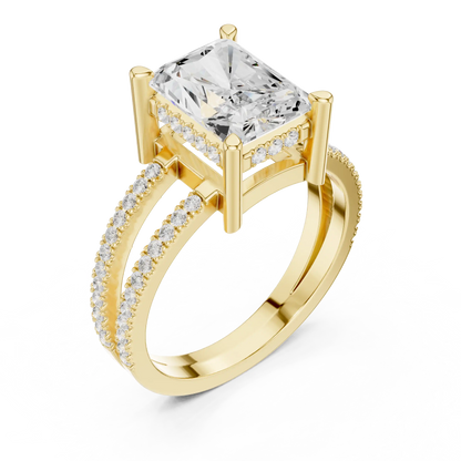 Gallery Split Diamond Ring