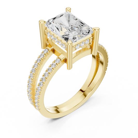 Gallery Split Diamond Ring