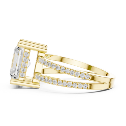 Gallery Split Diamond Ring