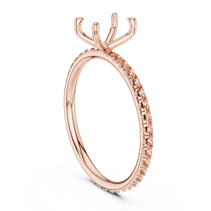 Hidden Rail Diamond Ring