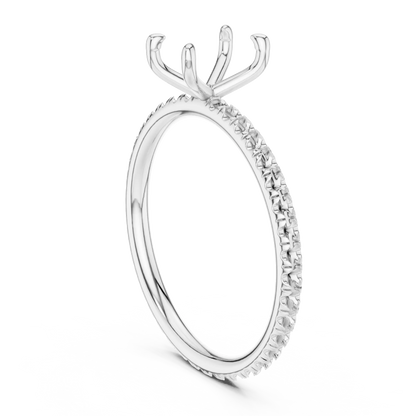 Hidden Rail Diamond Ring