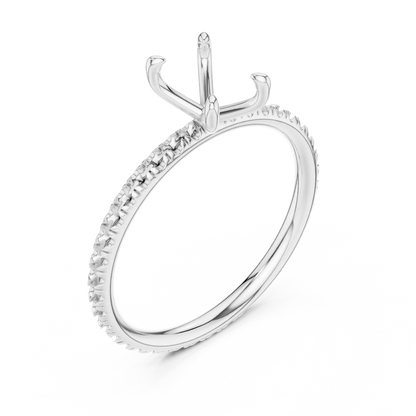 Hidden Rail Diamond Ring