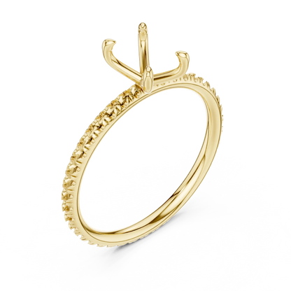Hidden Rail Diamond Ring