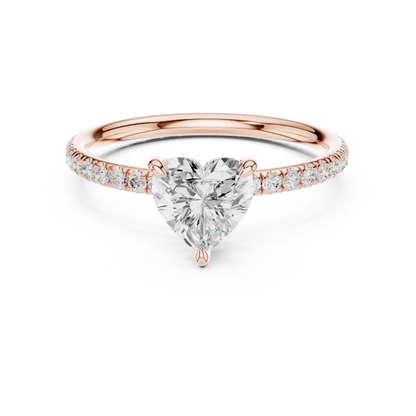 Sweetheart Pave Diamond Ring