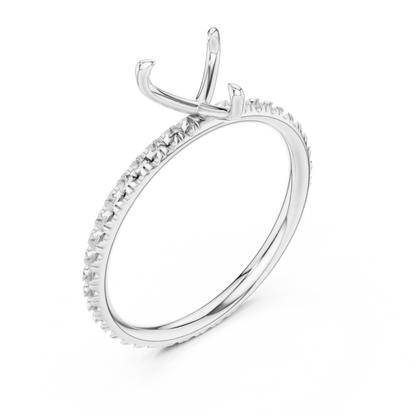 Sweetheart Pave Diamond Ring