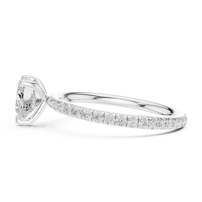 Sweetheart Pave Diamond Ring