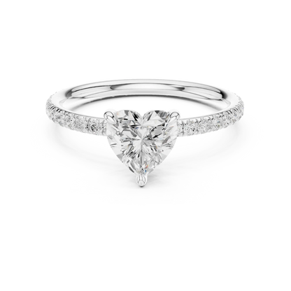 Sweetheart Pave Diamond Ring