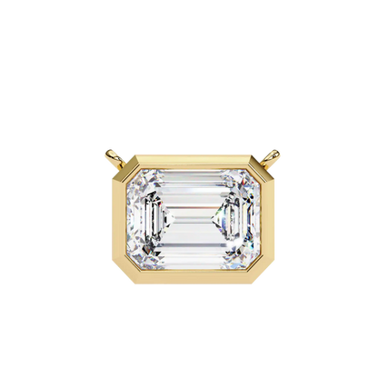 Beveled Emerald Diamond Pendant
