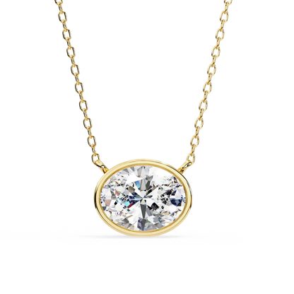 Solitaire Oval Diamond Pendant