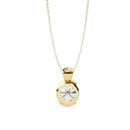 Half Bezel Diamond Pendant