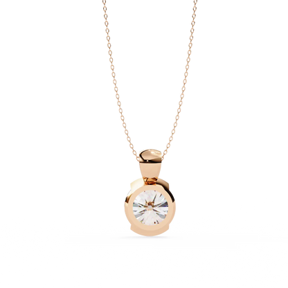 Half Bezel Diamond Pendant