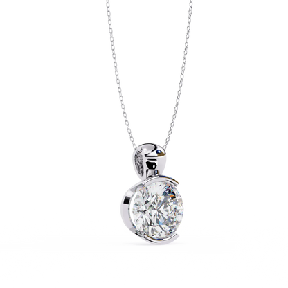 Half Bezel Diamond Pendant
