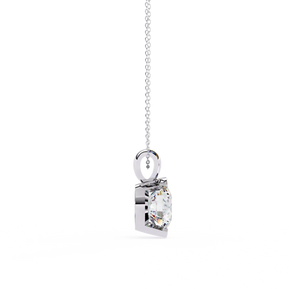 Half Bezel Diamond Pendant