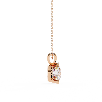Half Bezel Diamond Pendant