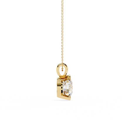 Half Bezel Diamond Pendant