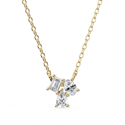 Trio Facet Diamond Pendant