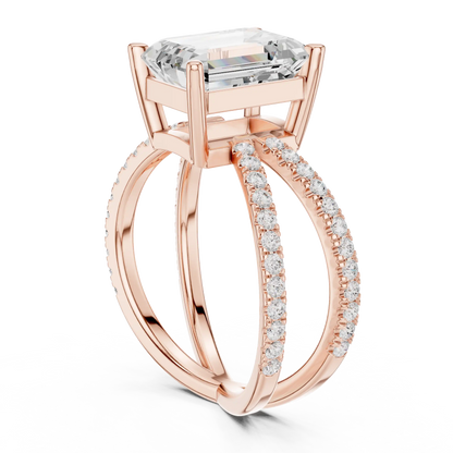 Emeralla Split Diamond Ring