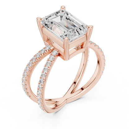 Emeralla Split Diamond Ring