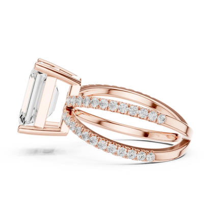 Emeralla Split Diamond Ring