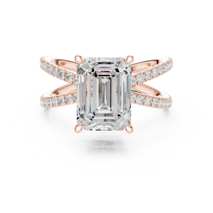 Emeralla Split Diamond Ring