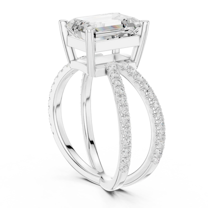 Emeralla Split Diamond Ring