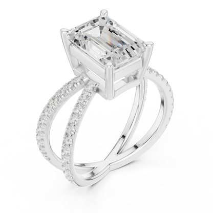 Emeralla Split Diamond Ring