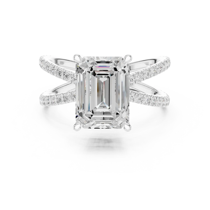 Emeralla Split Diamond Ring