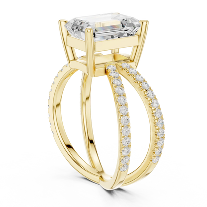Emeralla Split Diamond Ring