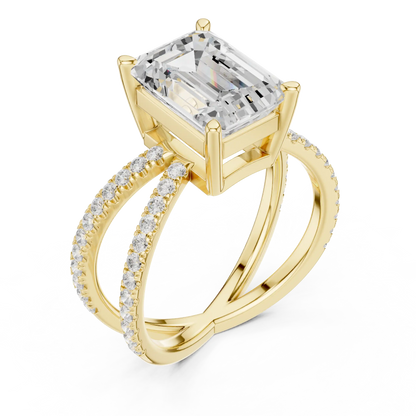 Emeralla Split Diamond Ring