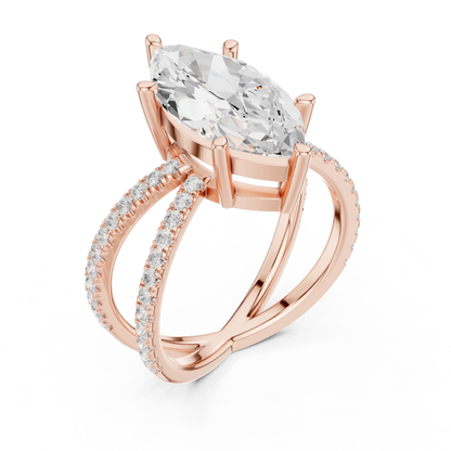 Marquessina Split Diamond Ring