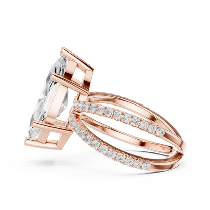 Marquessina Split Diamond Ring