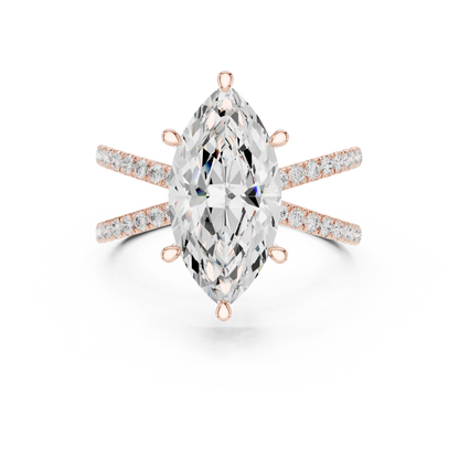 Marquessina Split Diamond Ring
