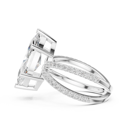 Marquessina Split Diamond Ring