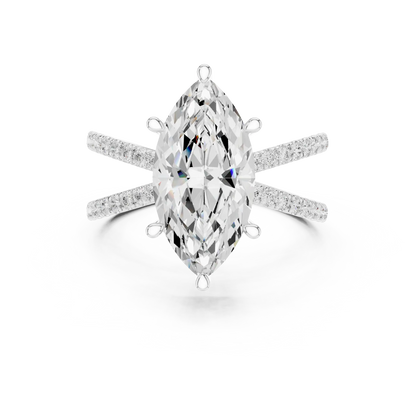 Marquessina Split Diamond Ring