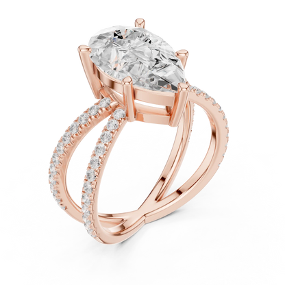 Elysian Cross Diamond Ring