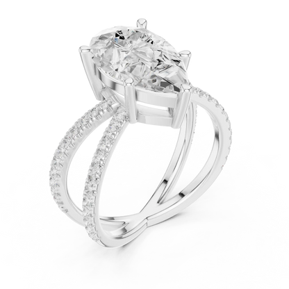 Elysian Cross Diamond Ring