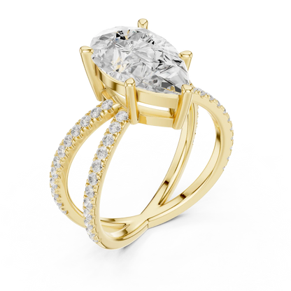 Elysian Cross Diamond Ring