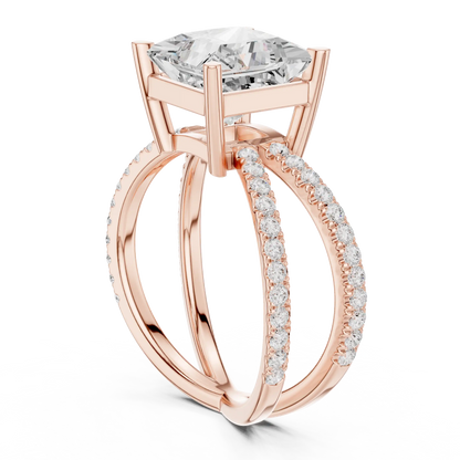 Open Rails Diamond Ring