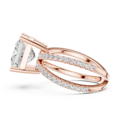 Open Rails Diamond Ring