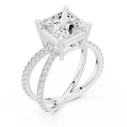 Open Rails Diamond Ring