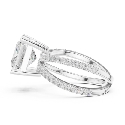Open Rails Diamond Ring