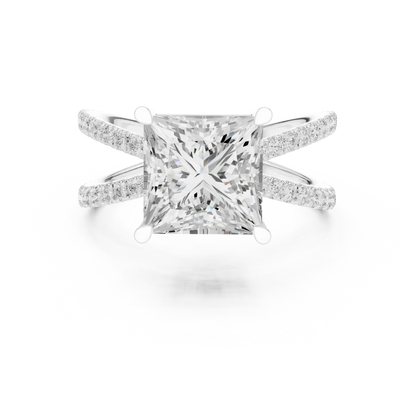 Open Rails Diamond Ring